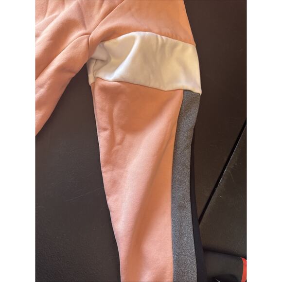 Nike Sweatshirt Womens XS Peach Therma Fit Side Zip Oversized Pullover Swoosh - Picture 5 of 8